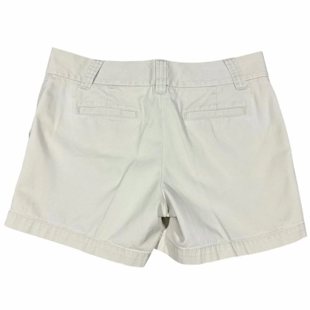 J.Crew Womens Classic Twill Chino Shorts City Fit Khaki Beige Size 6 Cotton